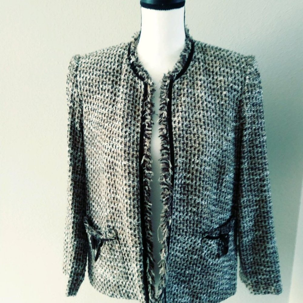 Vintage Brown Tweed Jacket / Blazer - 12P